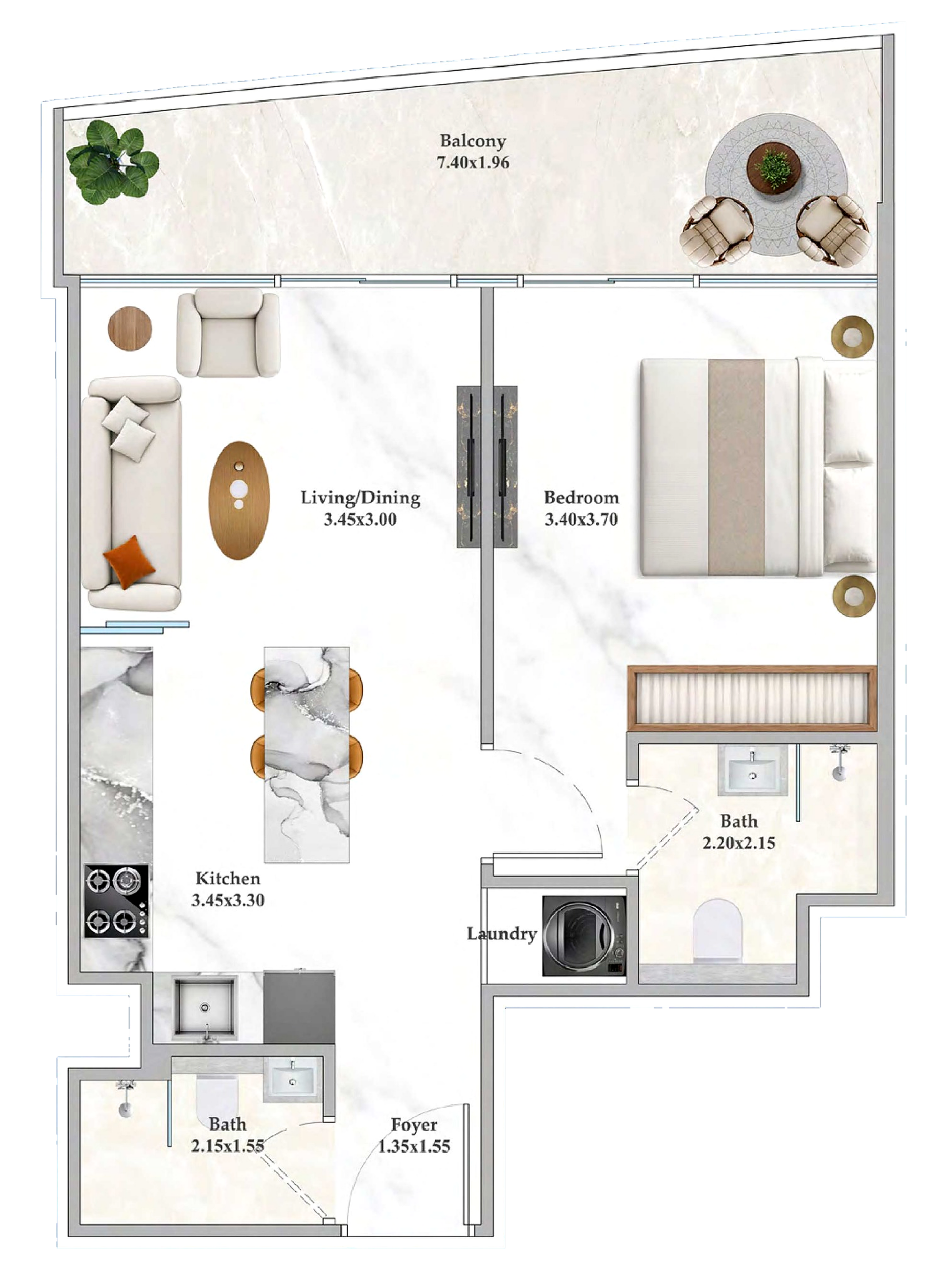 1BHK Apartments for sale in maritime city dubai