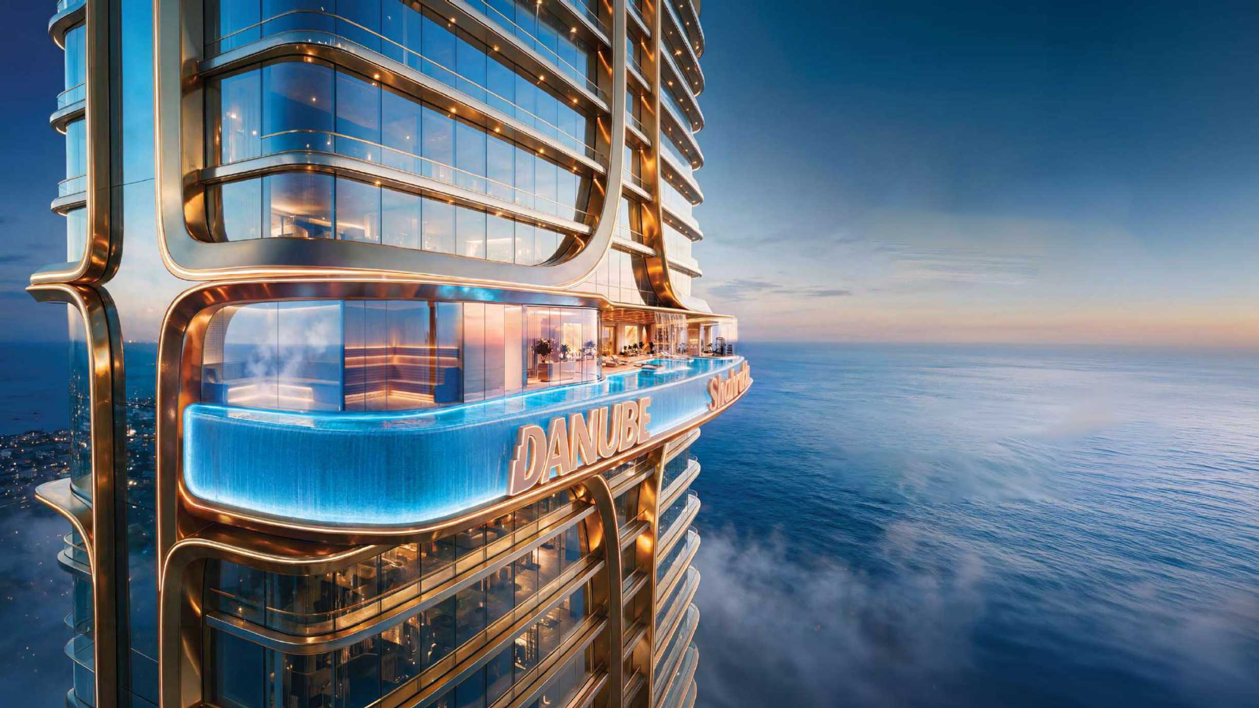 Tower-standing-tall-in-maritime-city-dubai-by-danube A breathtaking view for strong hearts only possible at Shahrukhz Residences by Danube